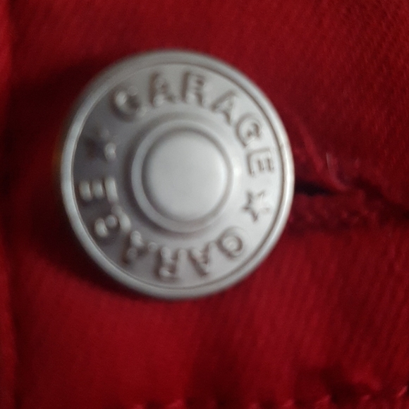 High Waist Red Jeans - Picture 3 of 5